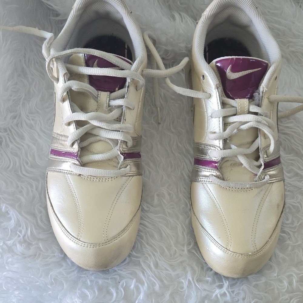 Vintage Nike Musique IV Metallic Gold Purple‎ Dance Sneakers 318222-661 W 8.5